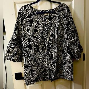 Jones New York tropical floral blouse